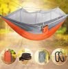 Single & Double Hammock with Mosquito Net Tree Straps Waterproof Portable and Lightweight Parachute Nylon Hammock for Backpacking Hiking Travel Outdoo Single & Double Hammock with Mosquito Net Tree Straps Waterproof Portable and Lightweight Parachute Nylon Hammock for Backpacking Hiking Travel Outdoo