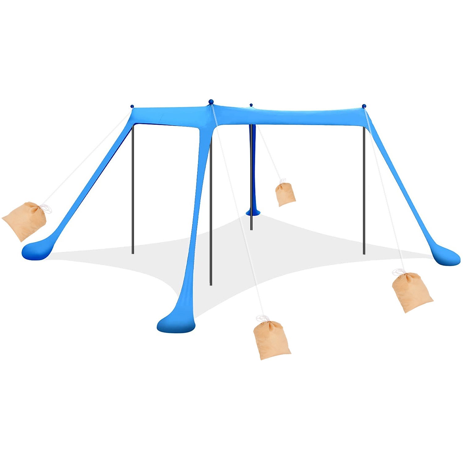 Beach Canopy Tent 10x10ft Sun Shelter Family Beach Tent Outdoor Shade UPF50+ with Sandbag Foldable Poles Carry Bag for Camping Trip Fishing Picnic Beach Canopy Tent 10x10ft Sun Shelter Family Beach Tent Outdoor Shade UPF50+ with Sandbag Foldable Poles Carry Bag for Camping Trip Fishing Picnic
