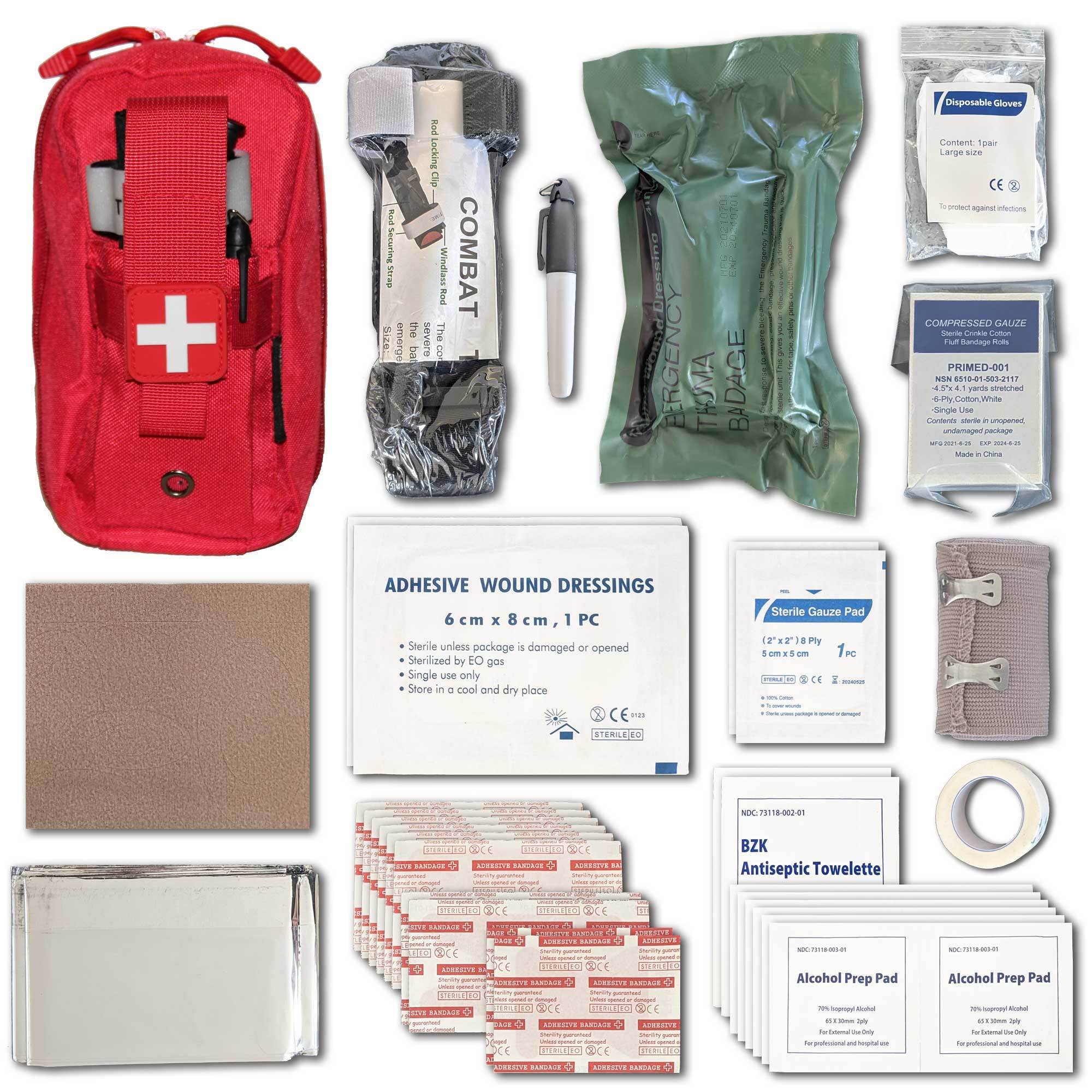 Field First Aid Kit (IFAK) | 44 Piece | Compact Personal First Aid Kit | Backpacking; Camping; Emergency; Travel; Tactical; Go Bag; Bug Out Bag; Field First Aid Kit (IFAK) | 44 Piece | Compact Personal First Aid Kit | Backpacking; Camping; Emergency; Travel; Tactical; Go Bag; Bug Out Bag;