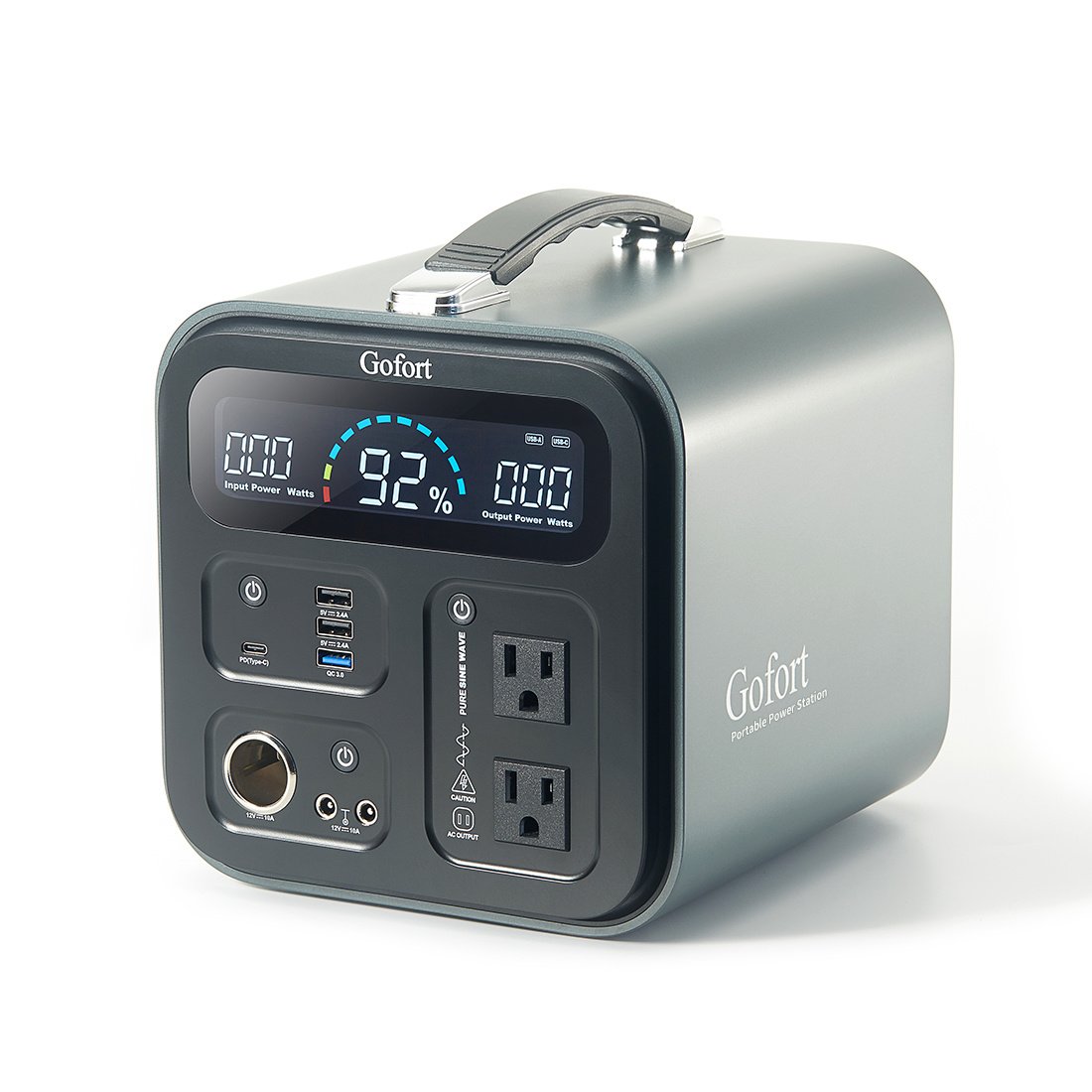 GOFORT Portable Power Station; 550Wh Solar Generator With 600W (Peak 1200W) 110V AC Outlets; 120W 12V DC; QC3.0&TypeC; SOS Flashlight; Backup Pow GOFORT Portable Power Station; 550Wh Solar Generator With 600W (Peak 1200W) 110V AC Outlets; 120W 12V DC; QC3.0&TypeC; SOS Flashlight; Backup Pow
