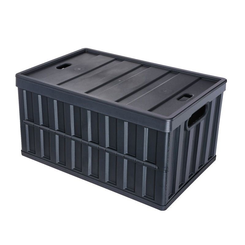 Folding Stackable Storage Crates/Bins with Handles Folding Stackable Storage Crates/Bins with Handles